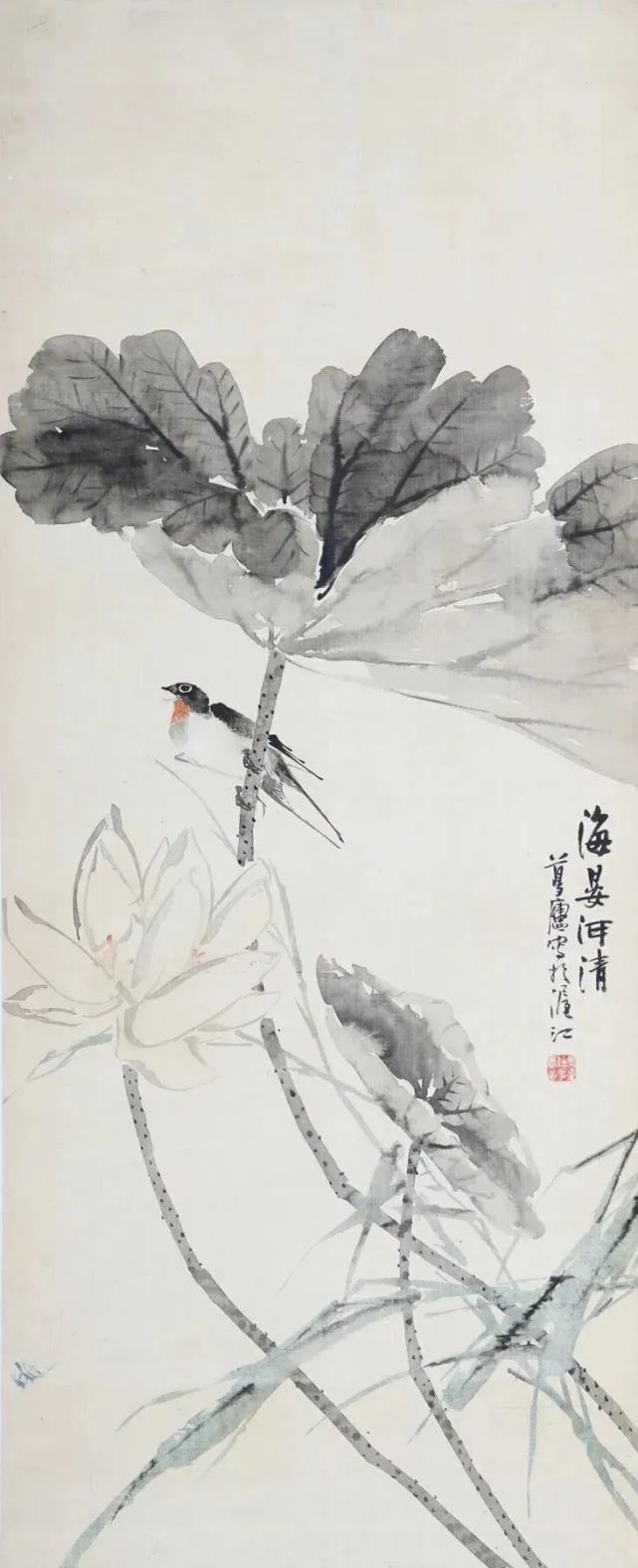 他的花鸟画淡雅清新，别有韵味！
