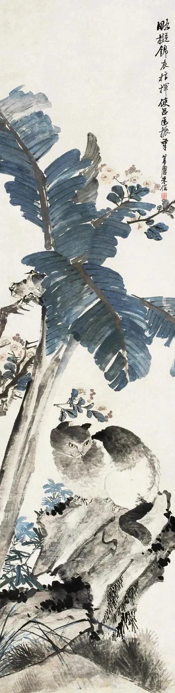 他的花鸟画淡雅清新，别有韵味！