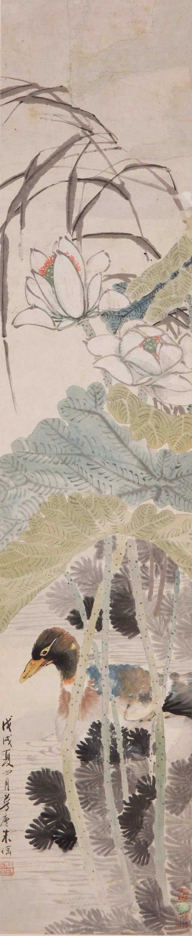 他的花鸟画淡雅清新，别有韵味！