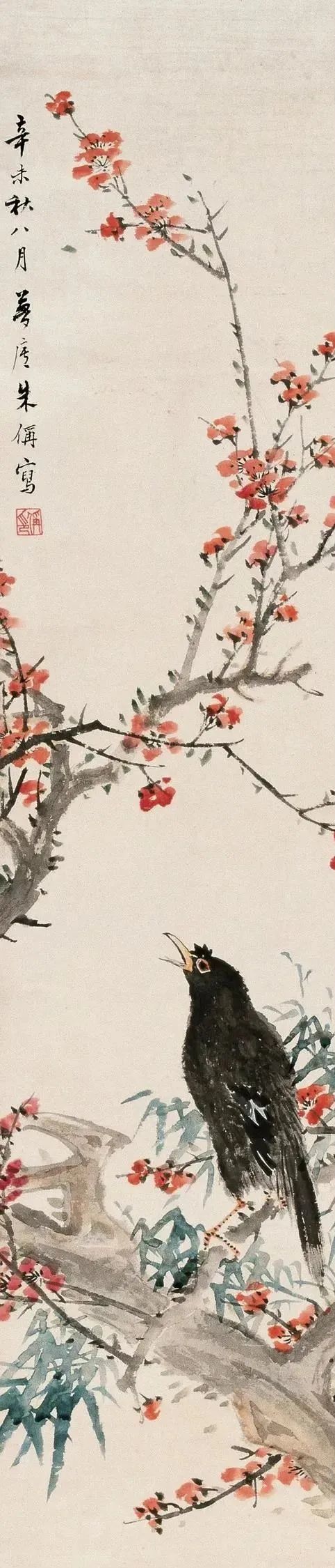 他的花鸟画淡雅清新，别有韵味！