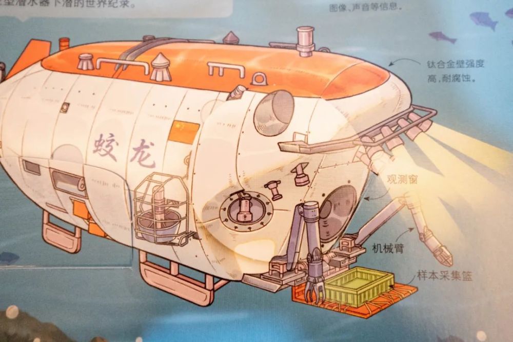 就能看到最新创造中国深潜新纪录的"奋斗者号"载人潜水器,"海斗一号"