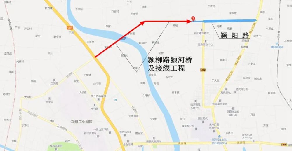 利好潁州城南多條道路即將開建潁柳路潁河橋西湖大道下穿京九鐵路立交