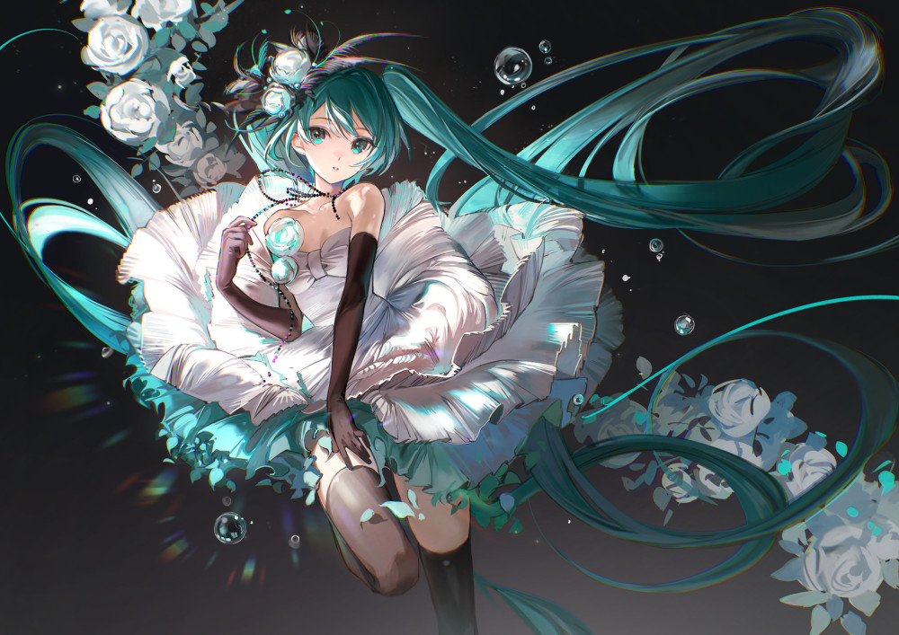 一組畫風華麗的初音未來插畫作品欣賞畫技十分優秀