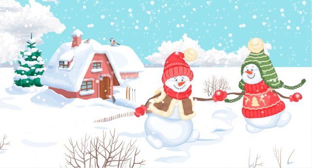 当雪花飘飘落下,就像白色的蝴蝶在跳舞,充满了童话般的色彩.