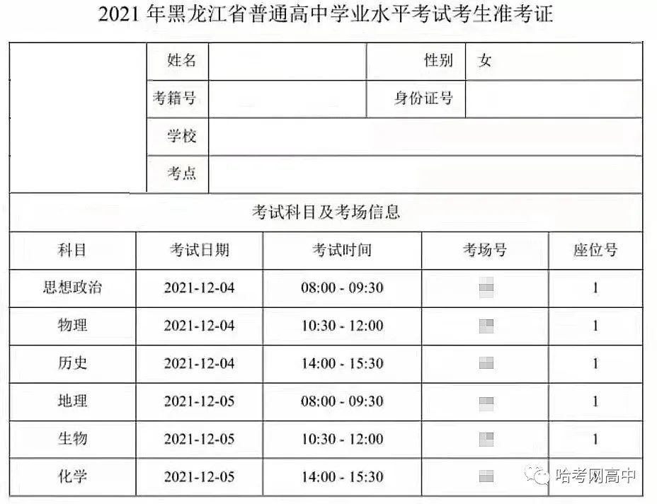 的通知及同学们分享的准考证,我省2021年普通高中学业水平考试(政治