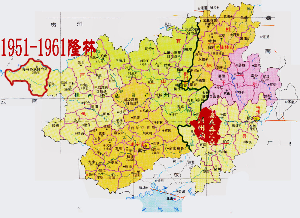 隆林县地图高清图片