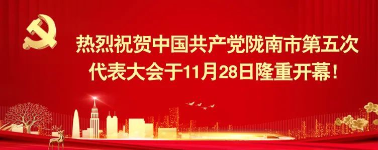 陇南市第五次党代会召开时间,定了!