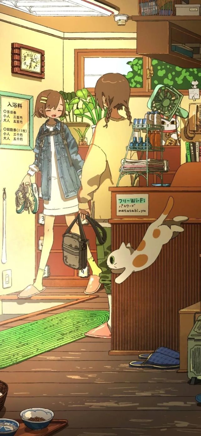 壁纸|细致场景森系插画