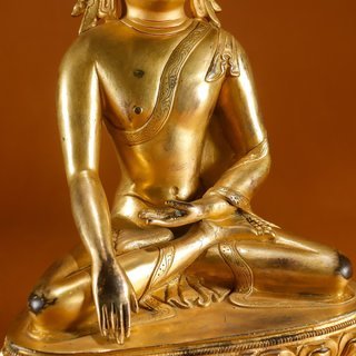 藏传鎏金佛 释迦牟尼