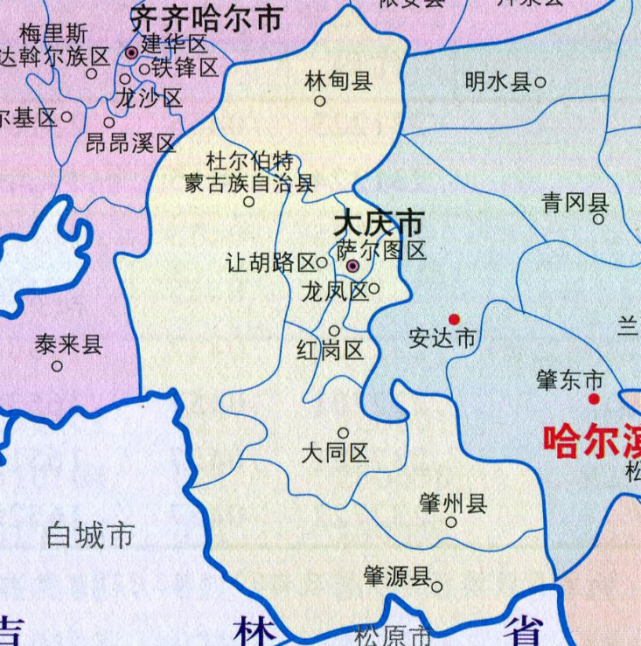 大慶市人口分佈:肇源縣33.03萬人,龍鳳區29.08萬人