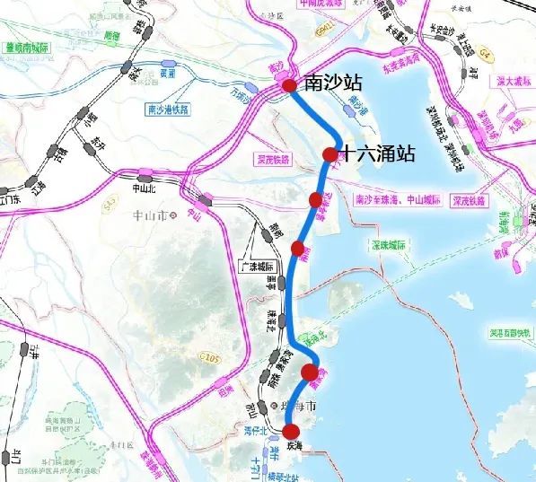 深大城際|廣州地鐵|南沙|地鐵|中山市|珠海