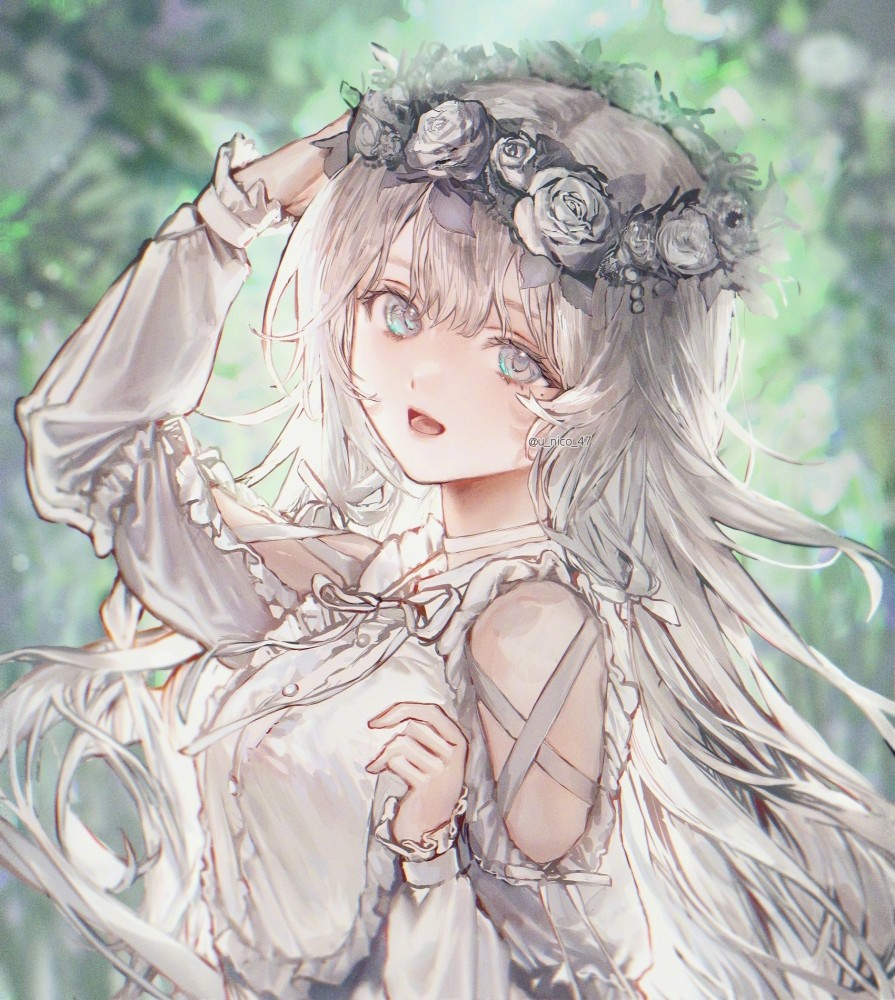 画师绘制的二次元少女,让你迷上白发角色