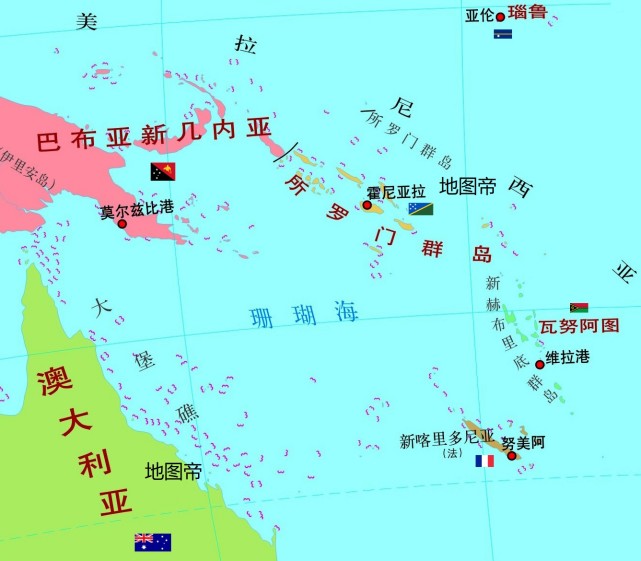 所罗门群岛地图位置图片