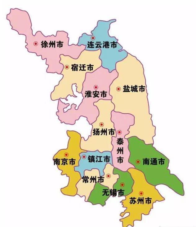 淮安市,鹽城市,揚州市,鎮江市,泰州市,宿遷市,是全國唯一所有地級行政