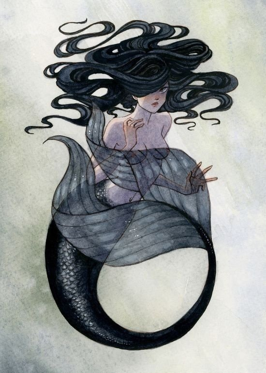 手绘鱼美人,加拿大插画师 renee nault