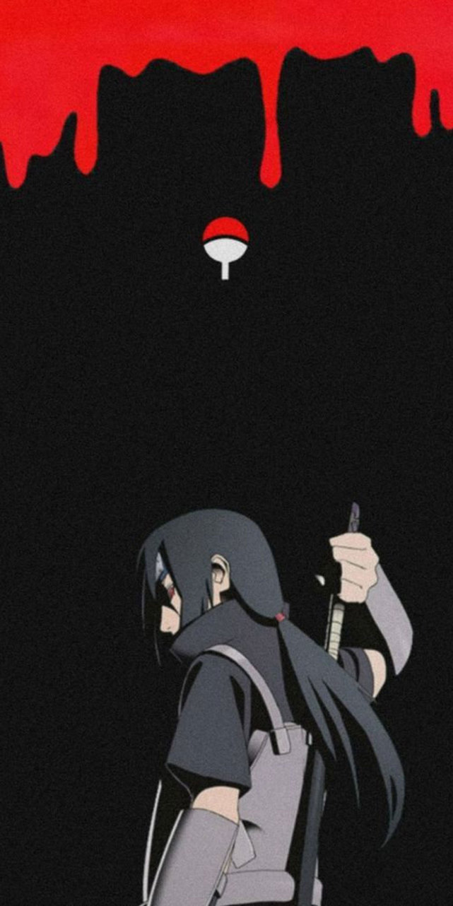 《火影忍者壁纸》一打七宇智波鼬手机壁纸,在黑暗中守护木叶