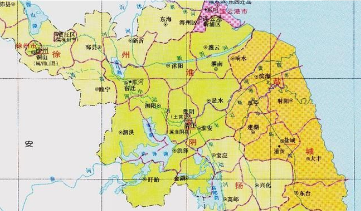 淮陰市下轄:灌南,沭陽,宿遷,泗陽,漣水,淮陰,泗洪,淮安,洪澤,盱眙