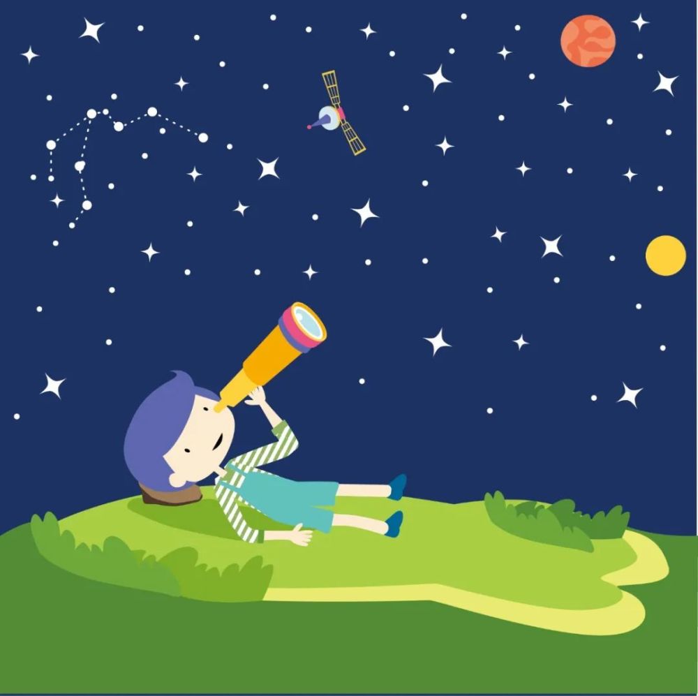 此时此刻,可以与孩子们一起发挥想象力,认识一下天上的星座:南方天空