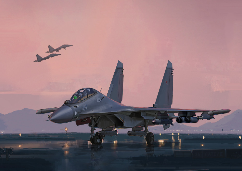 非常棒的一组现代战斗机插画(建模)作品!有多款中国主力机型哦