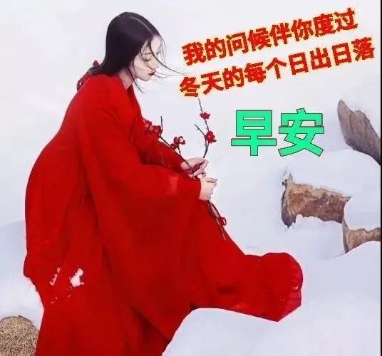 8张漂亮冬日天冷了关心问候早安图片带祝福语暖心的冬日天冷了早上好