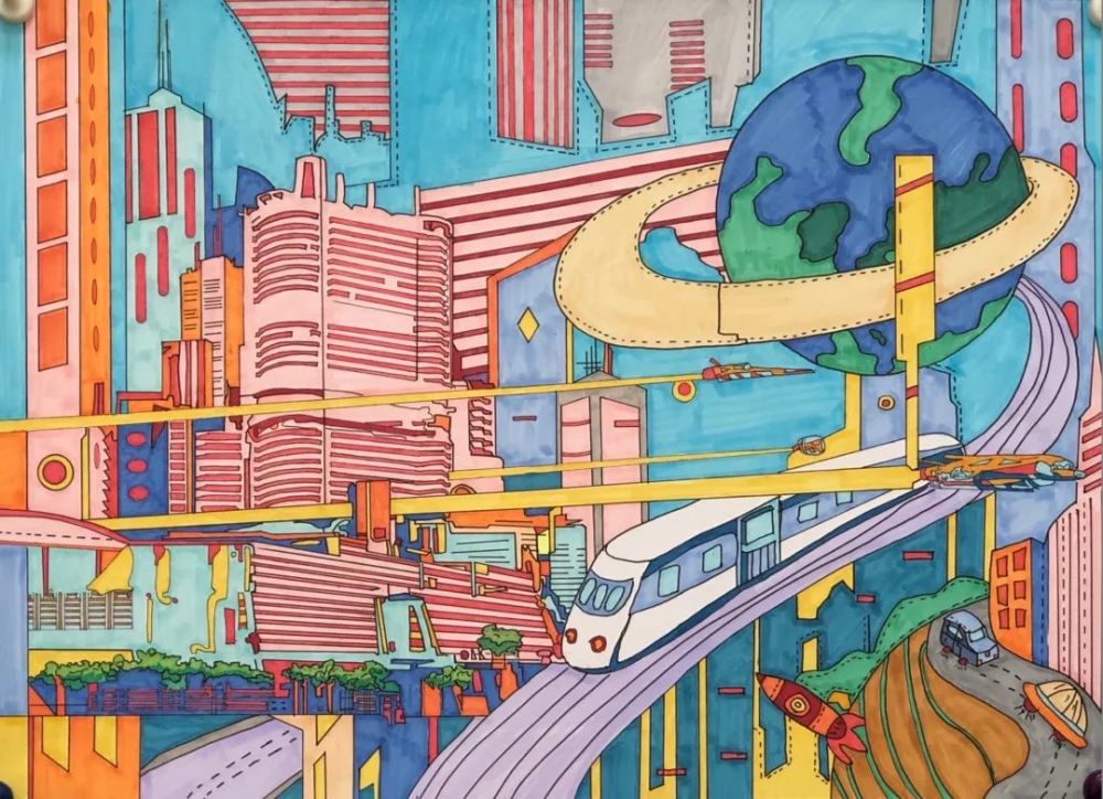 2021校园科技节(一)|科幻引领时代 艺术点亮梦想:科学幻想画