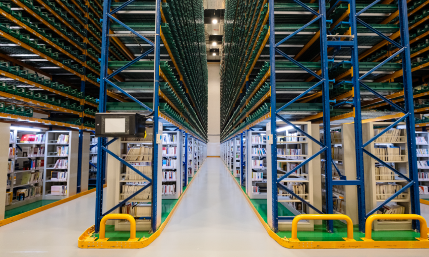 智能立体书库馆内建有国内首家大型智能立体书库,功能布局上设置了