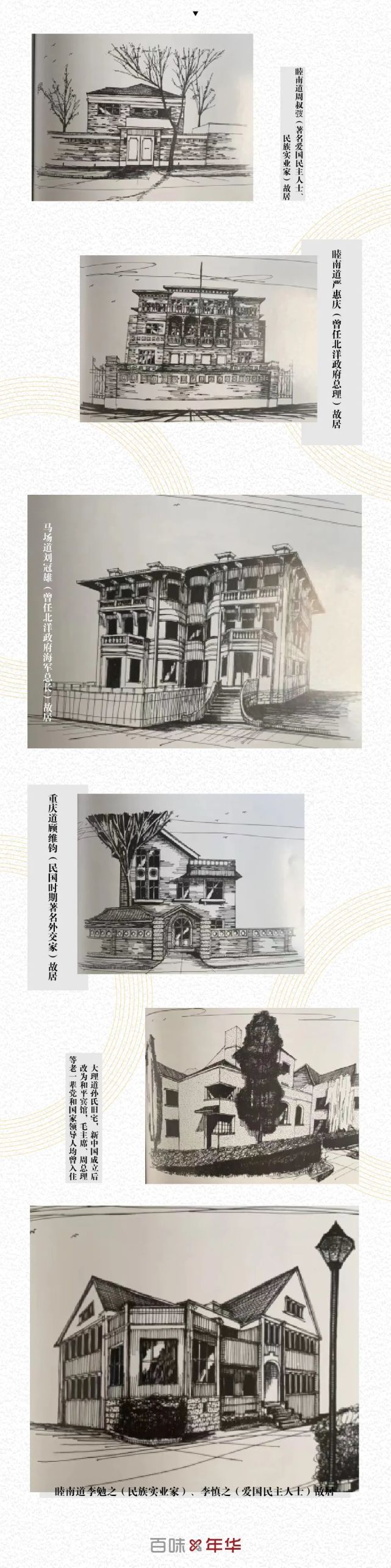 五大道名人故居钢笔画选登