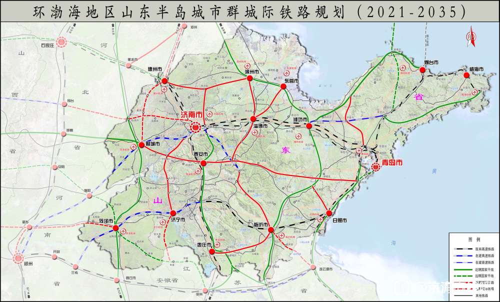 小談環渤海地區山東半島城市群城際鐵路規劃20212035