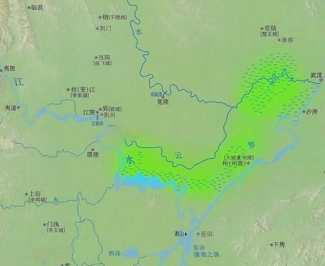 古代湖北的云梦泽是几百里的水域吗这里其实是城市群
