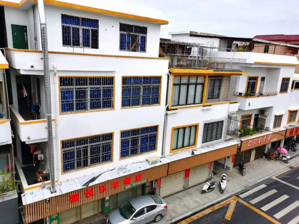 仙村镇这条路颜值升级90座老旧楼宇完成外立面改造