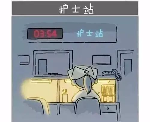 护士值夜班熬夜图片