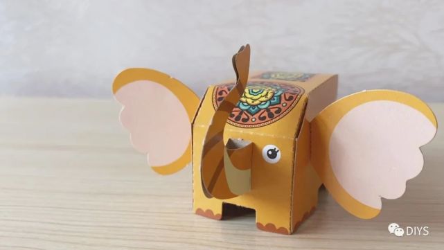 手工制作简单又可爱的立体小象