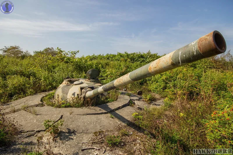 庫頁島的最後防線:t-54坦克炮塔構築炮兵陣地 如今已變成了廢鐵_騰訊