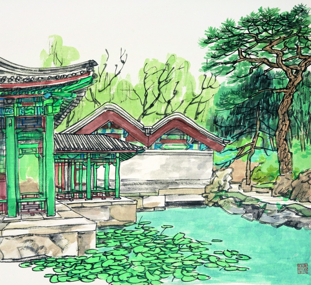 在中国逾千年的传统绘画中,"园林"是最重要的创作母题之一,为历代名家