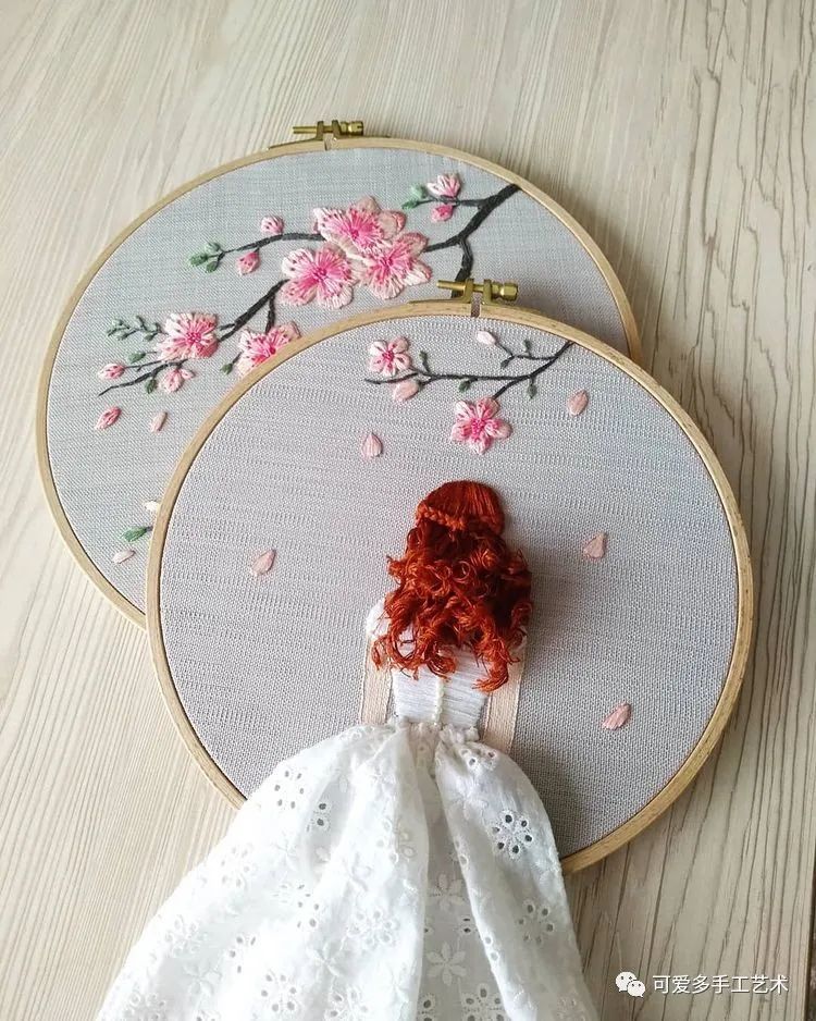 像真发一样可以编的发型都能绣出来如此立体的绣法怎么能错过