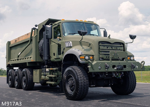 美军m917系列自卸卡车商用卡车就是军车的技术底子