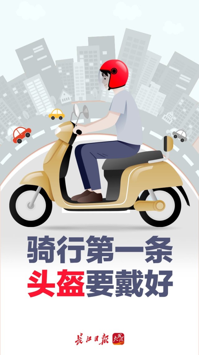 骑行第一条头盔要戴好海报
