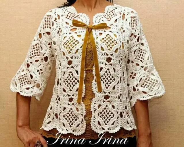 这种花样钩拼花衫真好看有图解