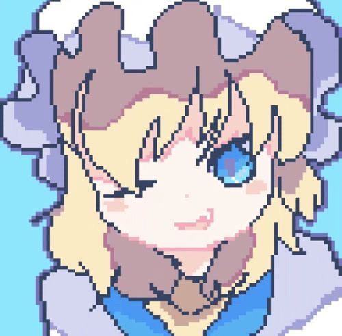 一组像素风头像