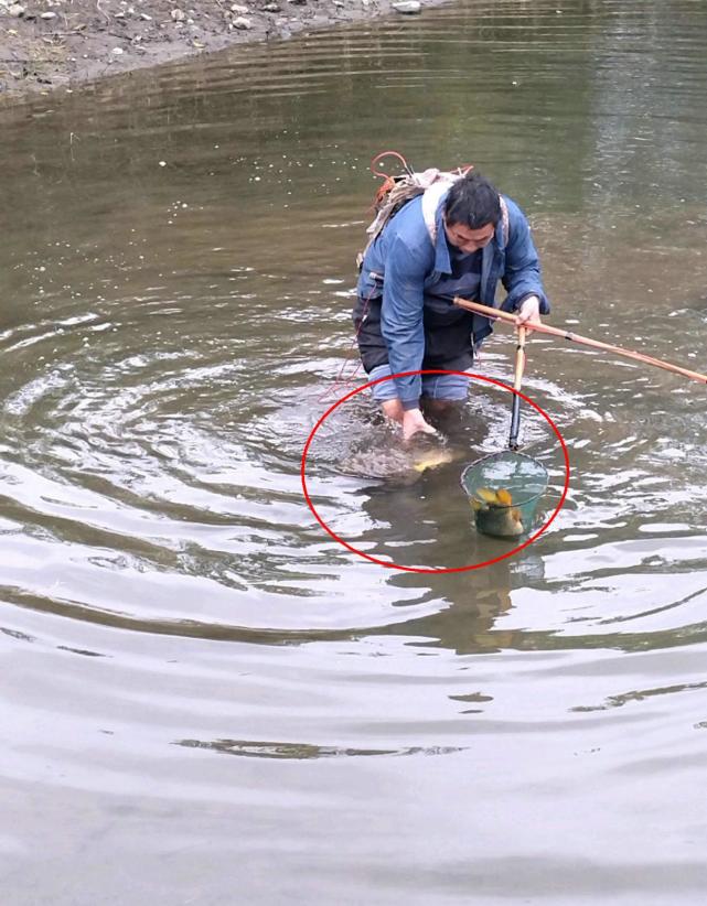 廣東釣友小河釣魚,電魚人直接從其釣位穿過,網友:這你不舉報?