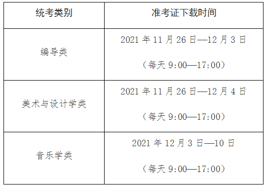 藝考生,音樂學類專業統考准考證開始下載