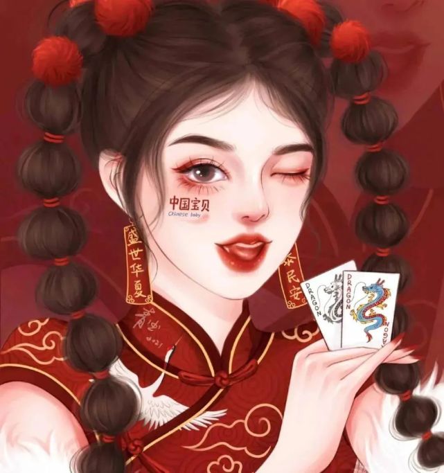 头像|超棒的国潮风手绘头像