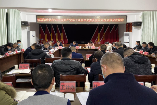 长期镇金华街道传达学习贯彻党的十九届六中全会精神