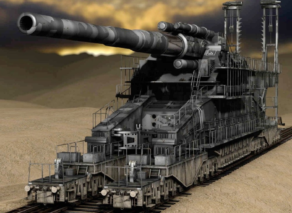 古斯塔夫巨炮6发炮弹能打废一个要塞操纵一台炮需4000人