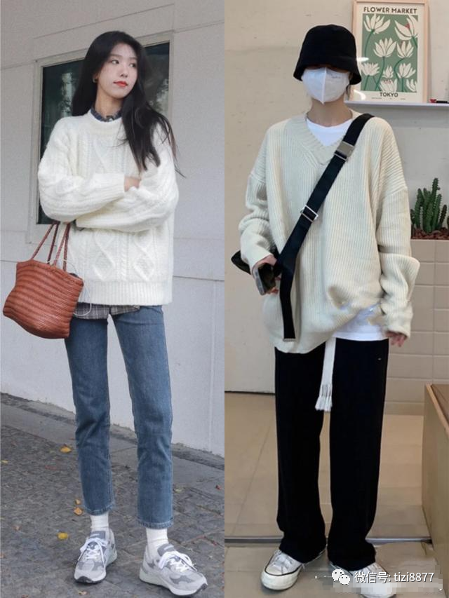 白色毛衣搭配什么下装和鞋子