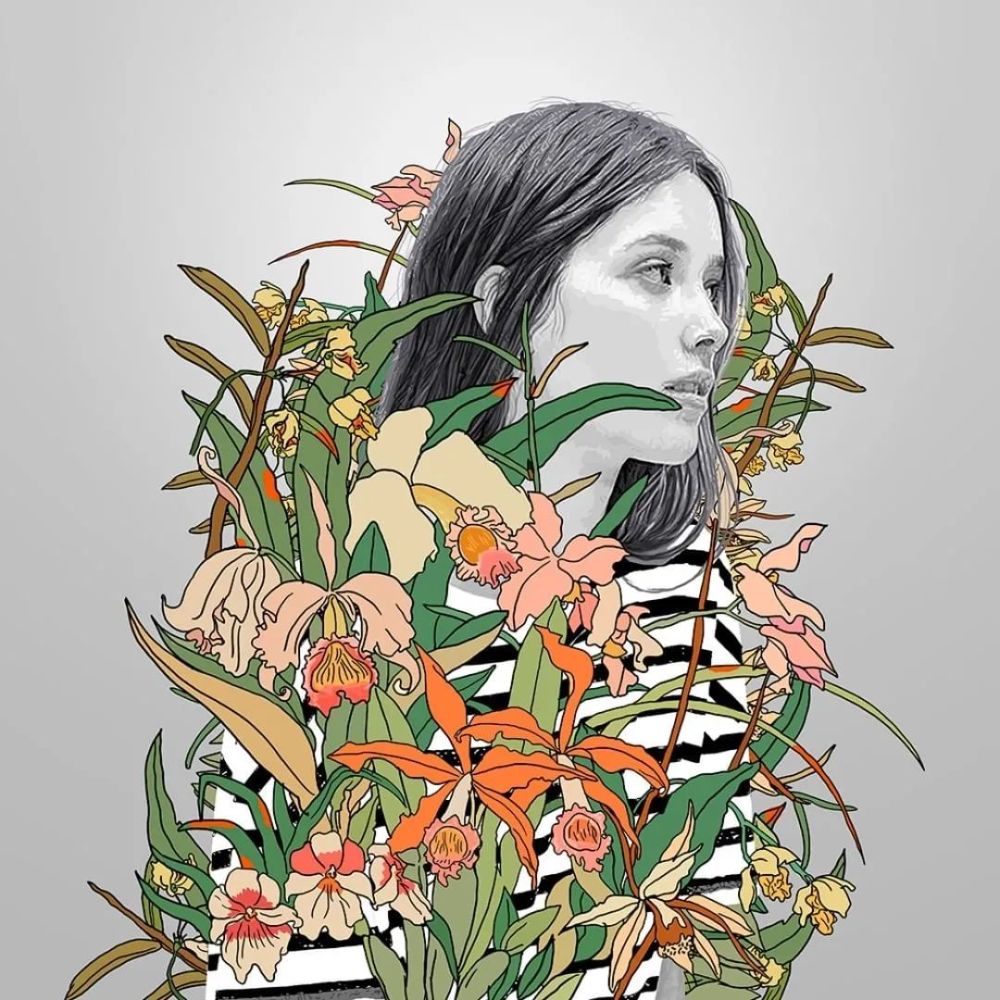 插画师万花从中系列肖像菲律宾插画师pedrotapa