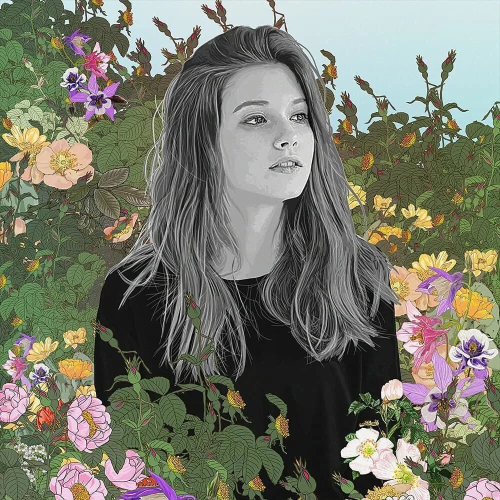 插画师万花从中系列肖像菲律宾插画师pedrotapa