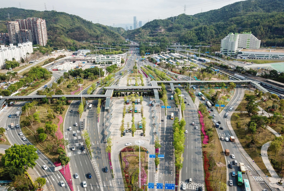 梅林彩田片区空中轨道图片