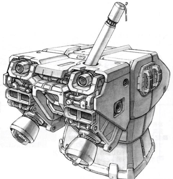 模玩控機動戰士高達特裝型吉姆線稿圖