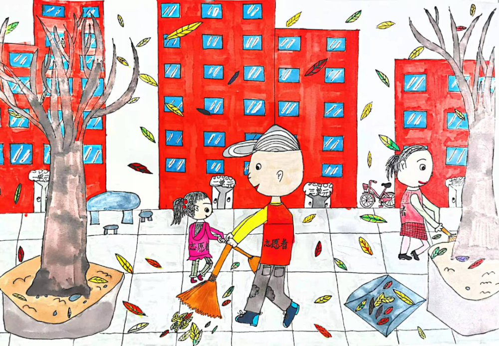 我是小小志愿者,小画师们用画笔为青少年志愿者添彩!_腾讯新闻